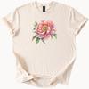 Peony Flower Watercolor Shirt Botanical Floral Art Graphic Pink Peony Garden Nature Tee Shirt
