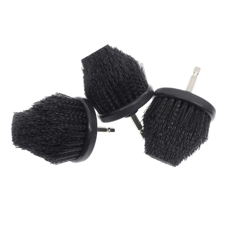 Spazzola Elettrica di Pulizia da 2,5'' Asta di Prolunga per Trapano con Testa a Cono per Dettaglio Auto Setola in Nylon Attacco per Trapano