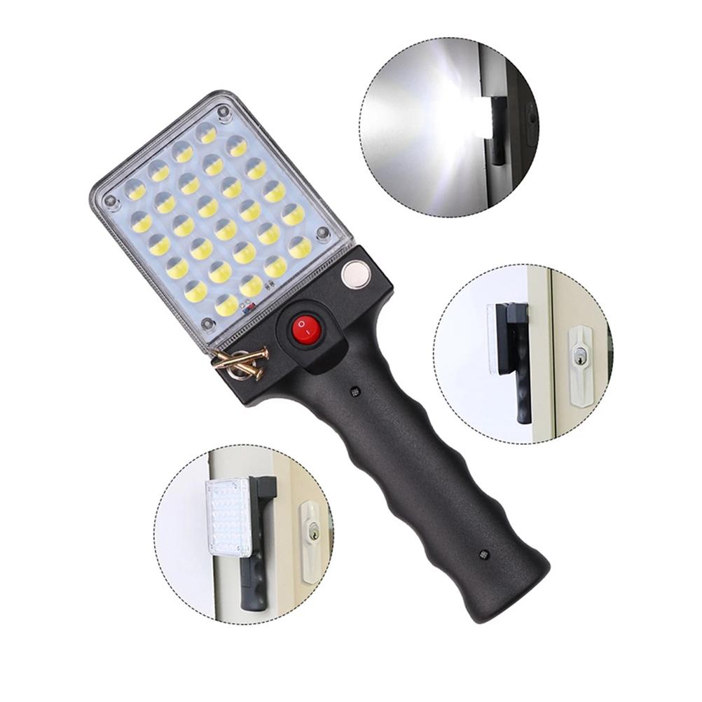 Rechargeable LED Work Light Portable Magnetic Flashlight Inspection Lamp for Car Repair Camping and Emergency