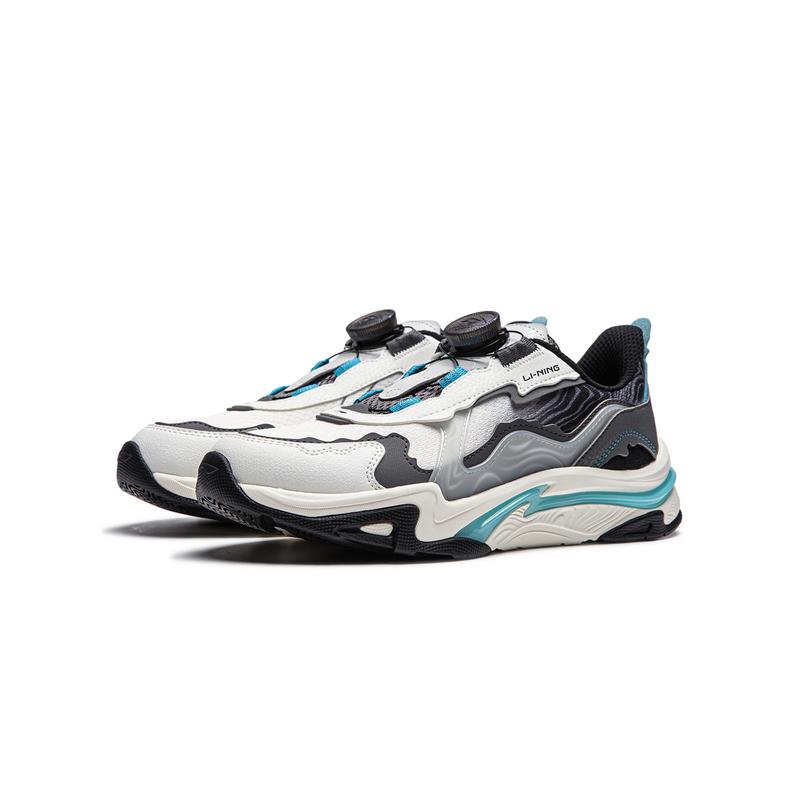 Li Ning Kids Sports Lifestyle Synthetic Leather Fabric Comfortable Classic Shock Absorption Rebound Low Top Casual Shoes Kids Casual Shoes YKCU104-1