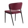 Dining Chair Set of 2 Modern Upholstered with Metal Frame, Ergonomic Backrest, Faux Leather Chair for Dining Room Living Room Kitchen - Chair Only