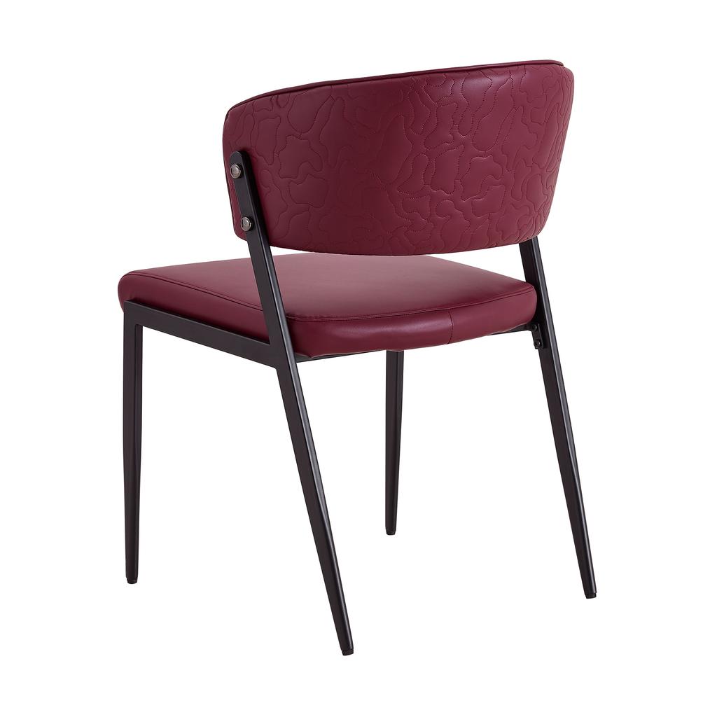 Dining Chair Set of 2 Modern Upholstered with Metal Frame, Ergonomic Backrest, Faux Leather Chair for Dining Room Living Room Kitchen - Chair Only