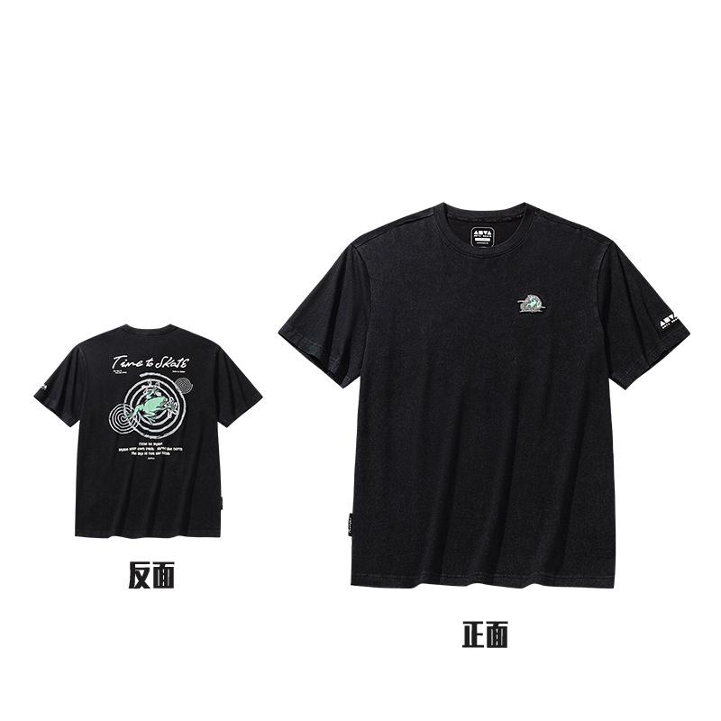 Anta T Shirts Men's Black Crew Neck 152628120-5
