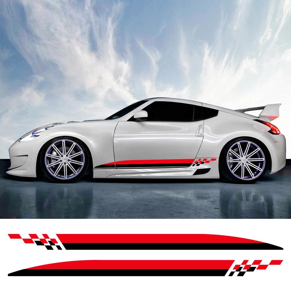 2Pcs Car Side Door Sticker Customized Vinyl Decals Decor For Nissan Z-Cars 350Z 370Z Fairlady Z33 Z34 Racing Sport Accessories