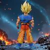 Verwisselbare kop 27cm Dragon Ball Z Figuur Goku Anime Figuren Eerste Super Saiyan Gokou PVC Model Speelgoed Poppen Cadeaus