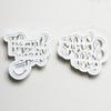 MR&MRS Cookie Cutter Plastic English Letters Thany You Biscuit Embossed Mould Wedding Bridal Party Fondant Cake Decorating Tools