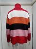 2025 Autumn/Winter High Neck Patchwork Knit Plus Size Women's Striped Sweater