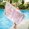 Asciugamano da Spiaggia Coniglietto e Agnello Carini, Asciugamano da Bagno Kawaii Rosa Pastello per Bambini