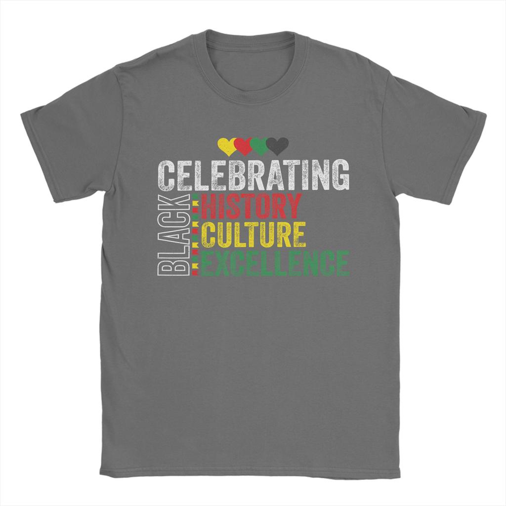 Celebrating Black History Month Afro African TShirt Summer Trendy Cool TShirts Couple 100 Cotton Short Sleeve Vintage Tops