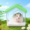 Hamster Badhaus Form Klar Sichtbar Rennmaus Zwerghamster Sandbad Behälter Box Kleintiere Badezimmer Toilette Hamsterkäfig Zubehör