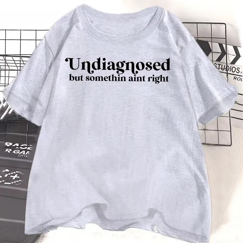Undiagnostiziert Aber Etwas Stimmt Nicht T-Shirt Unisex Lustiges T-Shirt Angst UnisexGesundheit Humorvolles Shirt Lustige Kleidung Y2k Oberteil