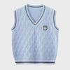 Boys' Autumn V-Neck Sweater Vest - New Trendy Knitted Children's Wear for Fall and Winter.