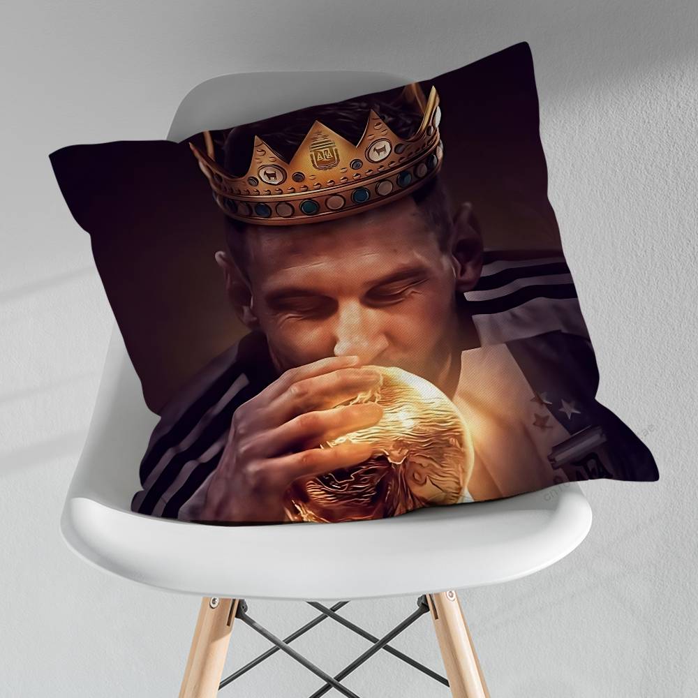 Funda de Almohada Decorativa Cool de Fútbol MMessis Funda de Cojín para Sofá de Sala de Estar Para Decoración del Hogar Dormitorio Protector