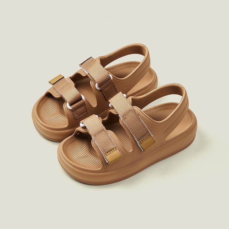 

Детская пляжная обувь Happy Mary для родителей и детей Eva, тапочки на мягкой подошве для девочек, модные сандалии для больших детей для мальчиков 190