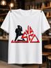 Siva Red Singer Logo Performer Silhouette With Microphone And Sharp Red Geometric Lettering Stage Unisex All Tshirt
