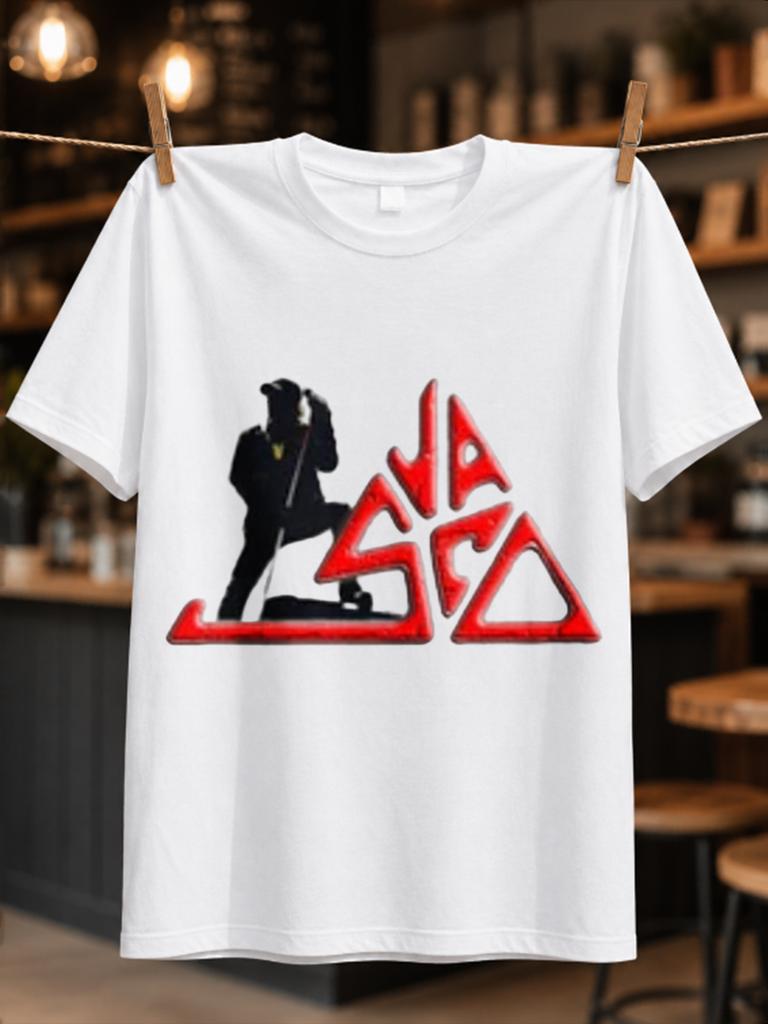 Siva Red Singer Logo Performer Silhouette With Microphone And Sharp Red Geometric Lettering Stage Unisex All Tshirt
