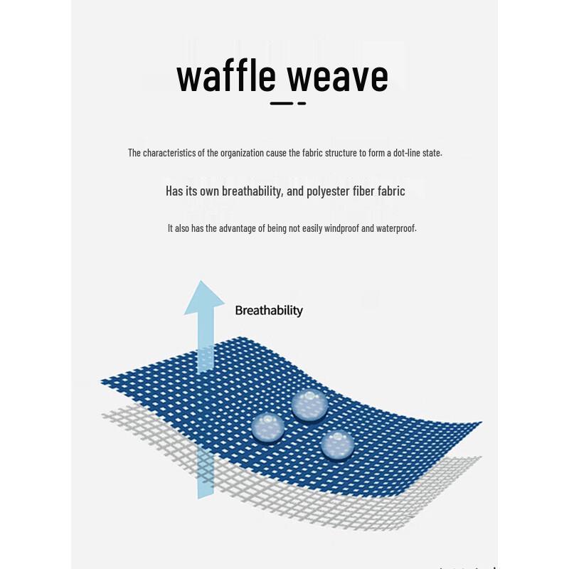 Caizi Men's Lapel Waffle-Knit Jacket