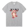 Japansk Jojo Bizarre Adventure Anime T-skjorte Unisex kvinner Kawaii Jojo Grafisk T-skjorte Tenåringer Unisexga Tee Shirt Kortermet Unisex
