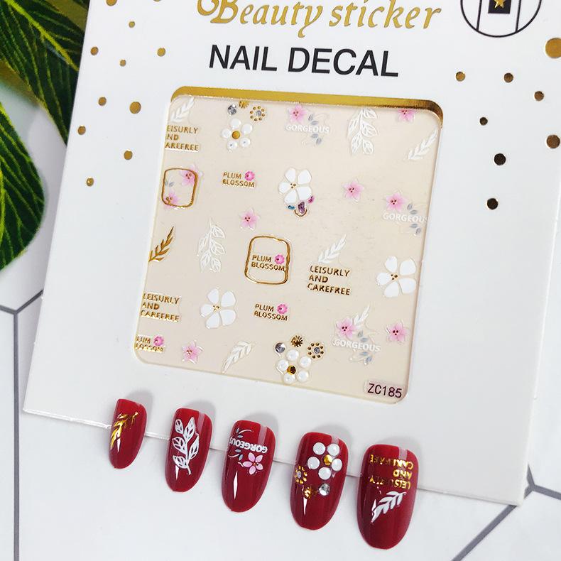 

Красота наклейки новые аксессуары для ногтей 3D милые цветочные наклейки для ногтей Индивидуальные наклейки для ногтей своими руками