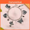 Gothic Dark Series Skull Bracelet With Alloy Drop Pendant For Men Women Gift Jewelry