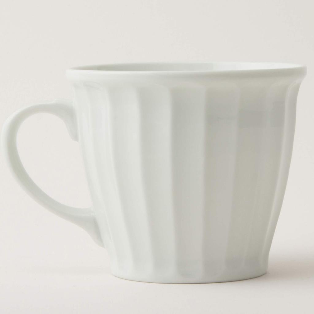 Saikai Pottery Hasami Ware White Porcelain Bamboo Forest Carving Mug 73423