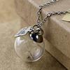 Dandelion Glass Fashion Bottle Girls Necklace Simple Decorative Accessories