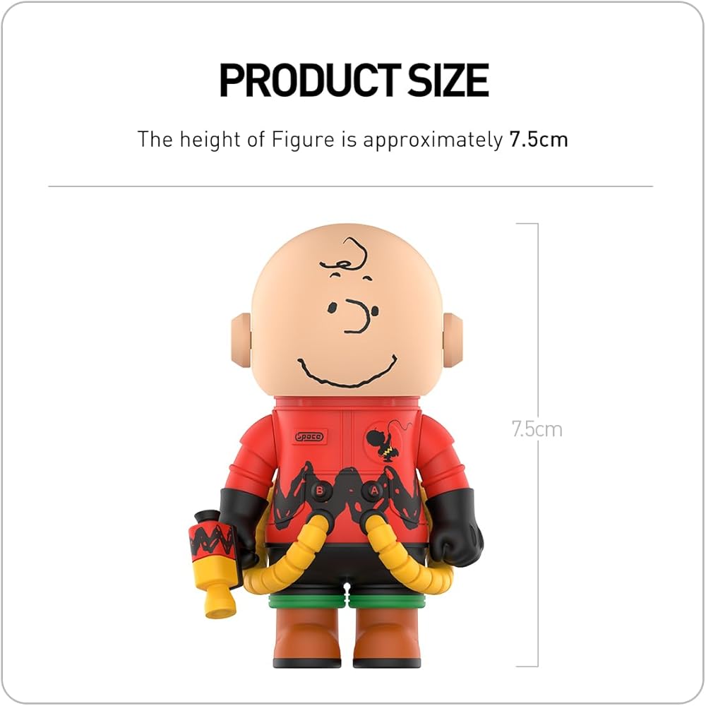 Pop Mart Mega Space Molly 100% Charlie Brown & Snoopy Collectible Figure 10cm
