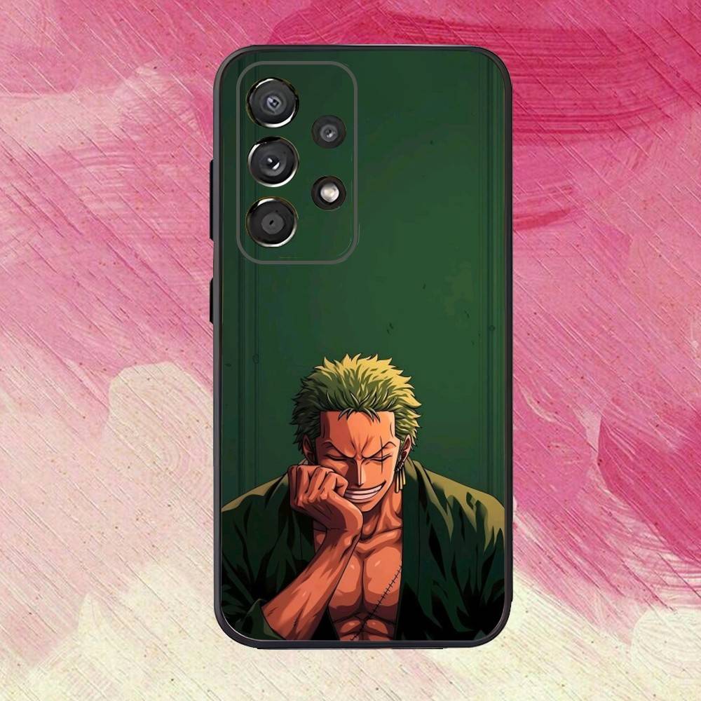 Anime One P-Pieces Z-Zoro Phone Case For Samsung S25,S24,S21,S22,S23,S30,Ultra,S20,Plus,Fe,Lite,Note,10,9,5G Black Cover