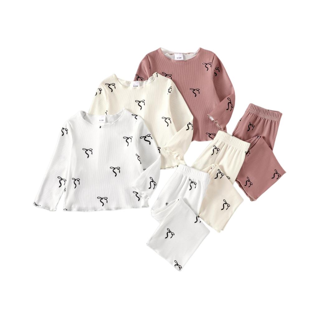Kids Casual Long-Sleeve Set, Comfortable Daily Wear Outfits