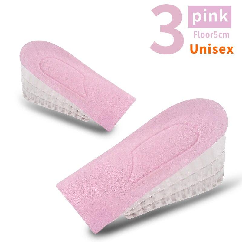 1 Pair Invisible Height Increase Insoles for Women Men Half Insole 3-Layer Air Up Lifts Elevator Shoes Pad Heel Lifting Inserts