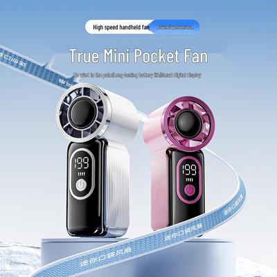 Mini Handheld Fan M06: Portable USB Fan with Digital Display for Southeast Asia - Powerful Cooling