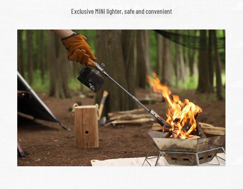 Portable Stainless Steel Camping Flamethrower with Detachable Handle