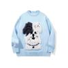 Womens Oversized Cartoon Dog Jacquard Knit Sweater Winter Loose Warm Pullover Top