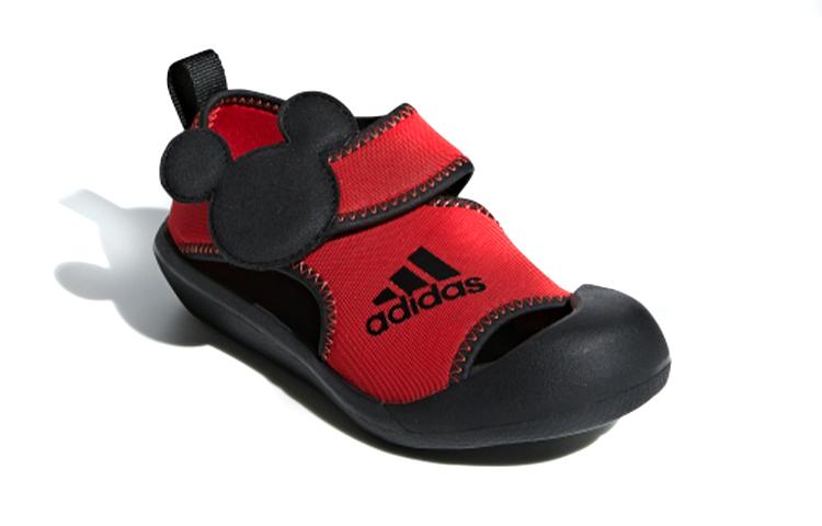 adidas Mickey C Fabric Low Top Kids' Skateboarding Shoes Black Red Kids' F35863