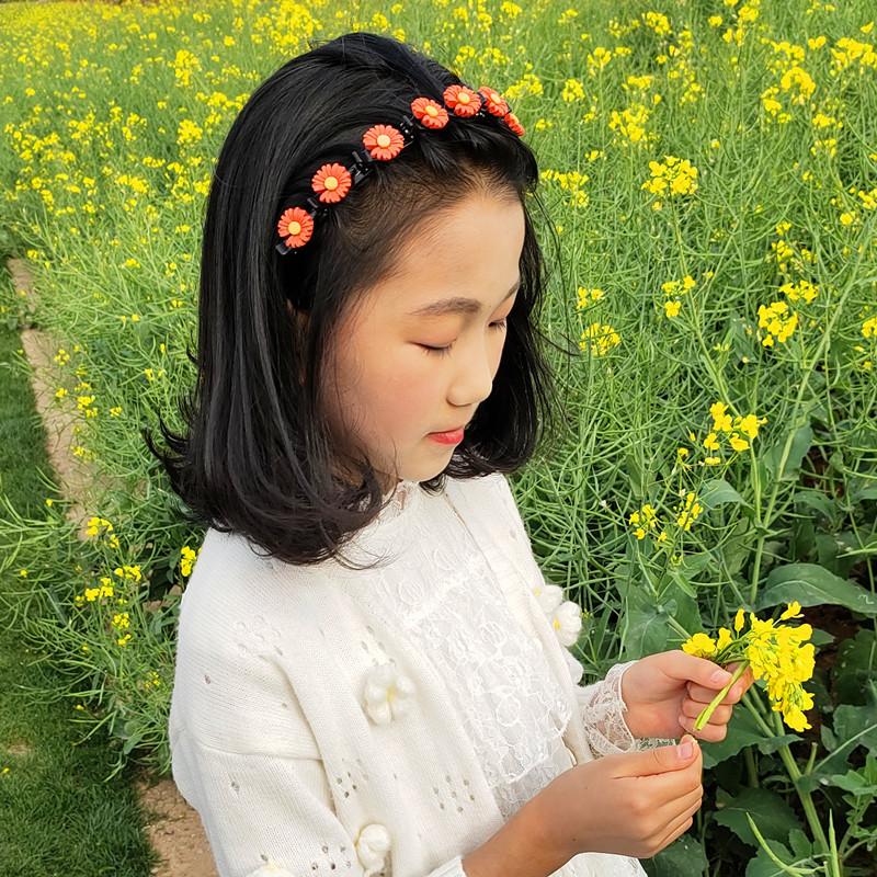 New Broken Hair Headband Female Braided Hair Artifact Multi-Layer Hollow Bangs Styling Hairpin Children's Headband Female