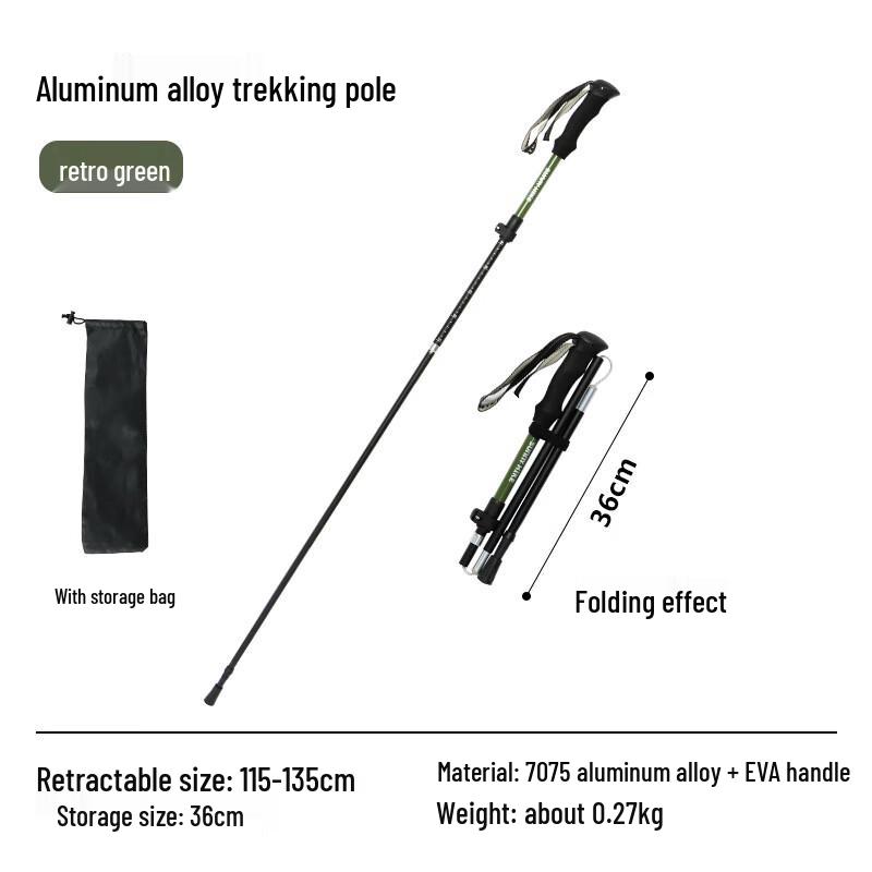 Sunnyhike Aluminum Alloy Folding Hiking Pole