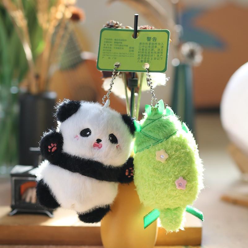 Ultra Soft Bamboo Panda Plush Stuffed Animal Keychain Backpack Charm Kids Gift