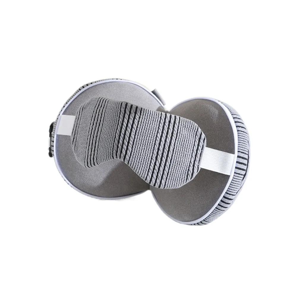 Multifunktionale 2-in-1 Nackenkissen Lichtblockierendes Faltbares Reisekissen mit Augenmaske U-förmiges Nickerchenkissen Flugzeug