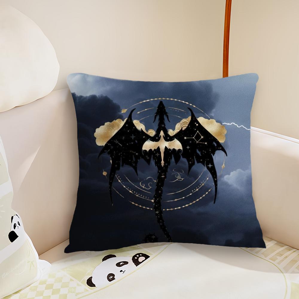 F-Fourth W-Wing Dragon Pillow Case Living Room Sofa Cushion Cover Suitable For Home Bedroom Room Decoration