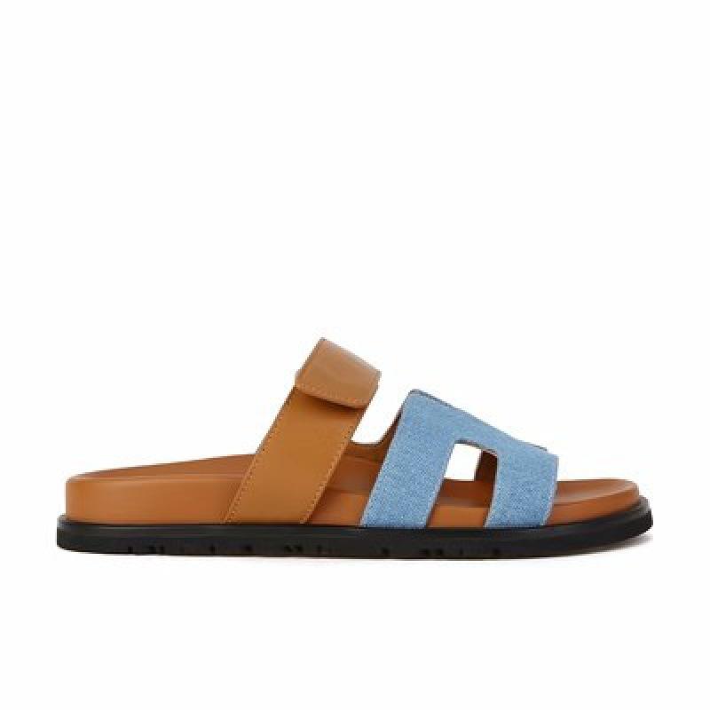 

[sheii Su Yinyin] Second uncle and second uncle~ New version of genuine leather flat-bottomed slippers women s beach sandals wear second uncle shoes 36