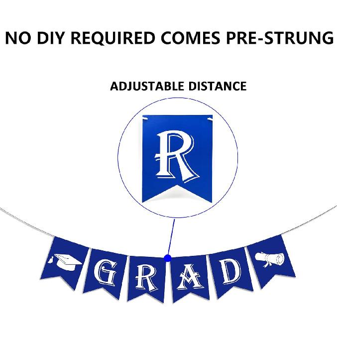 2026 Congrats Grad Banner with Graduation Cap Sign(Assembled) Class of 2026 Graduation Party Supplies Congratulation Grad Garland To Celebrate