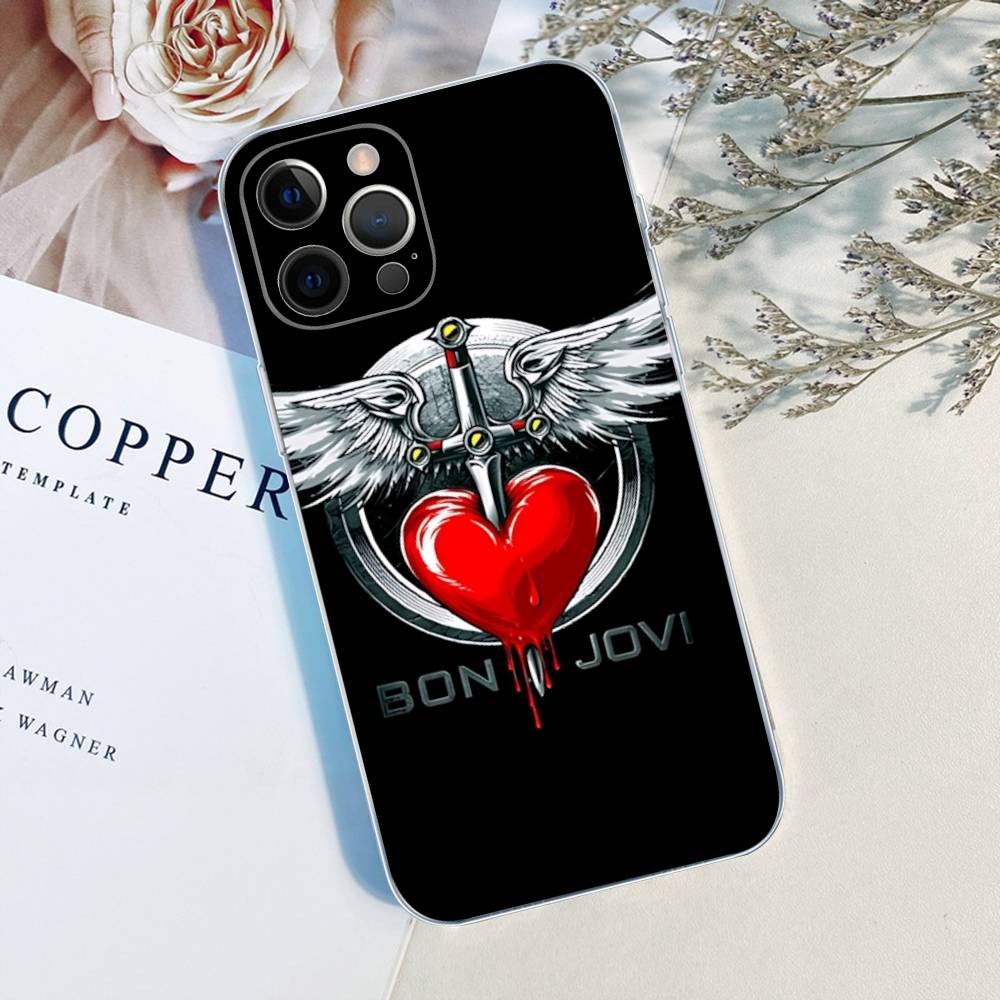 Rock Band B-Bon Classic J-JoviS For IPhone 17 16 15 14 13 12 11 Pro Max Plus Mini Funda For Transparent Cover