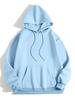 2023 Autumn/Winter Fleece-Lined Thick Hoodie - Unisex European/American Loose Fit, Plain Color.