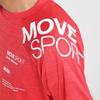 MOVE SPORT Breathe Plus Short Highly Crew DMMPJA61 RD01 T-Shirt, Sleeve, Stretch, Moisture-Wicking, Quick-Drying, Breathable, Neck, Men's, DESCENTE,