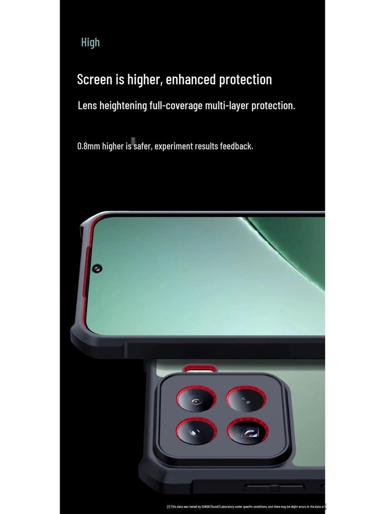 Xundi Silikon Anti-Fall Vollabdeckung Transparente Hülle für Xiaomi 15T/15T Pro