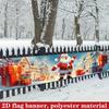 Christmas Santa Claus Yard Banner 78.7in, Outdoor Garden Fence Holiday Party Decor