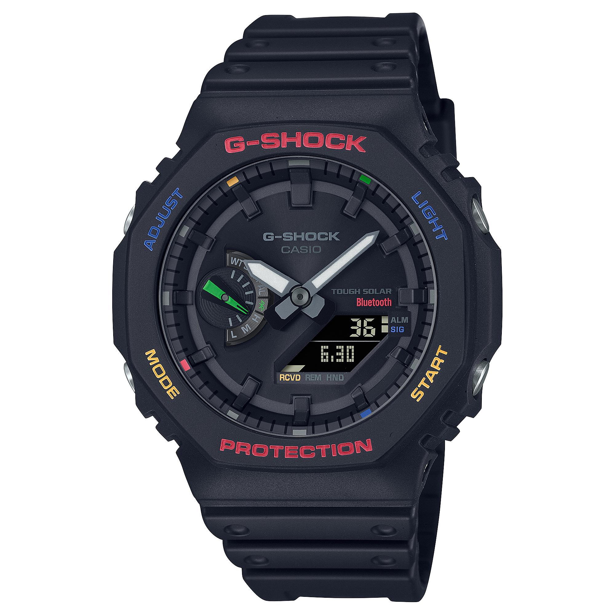 Casio G-SHOCK Men s Resin 200M Water Resistant Shock Resistant Quartz Watch GA-B2100FC-1A чёрный