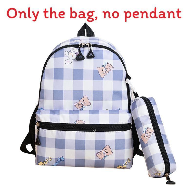 Capacity Childrens Large Checkered Backpack With Bear Print Design For Use Daily
