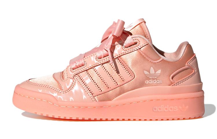 Adidas Originals FORUM Satin Low J Anti kick Low top Skateboard Shoes Coral Powder Teenagers FY8823 40