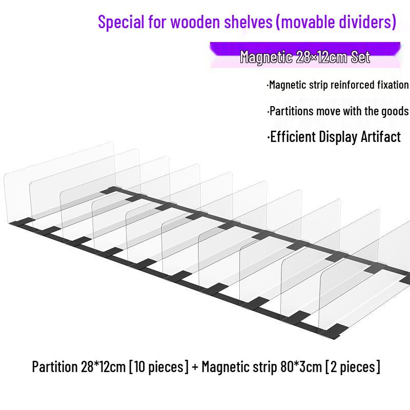 Plastic Shelf Divider for Small Items In Supermarkets and Convenience Stores